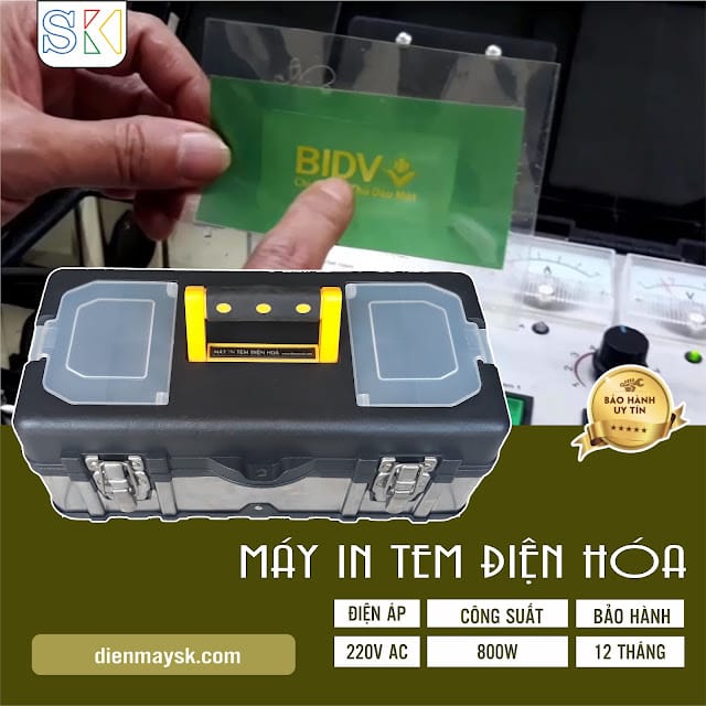 Máy in tem kim loại điện hoá