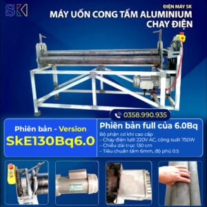 Máy uốn cong tấm alu chạy điện SkE130Bq6.0