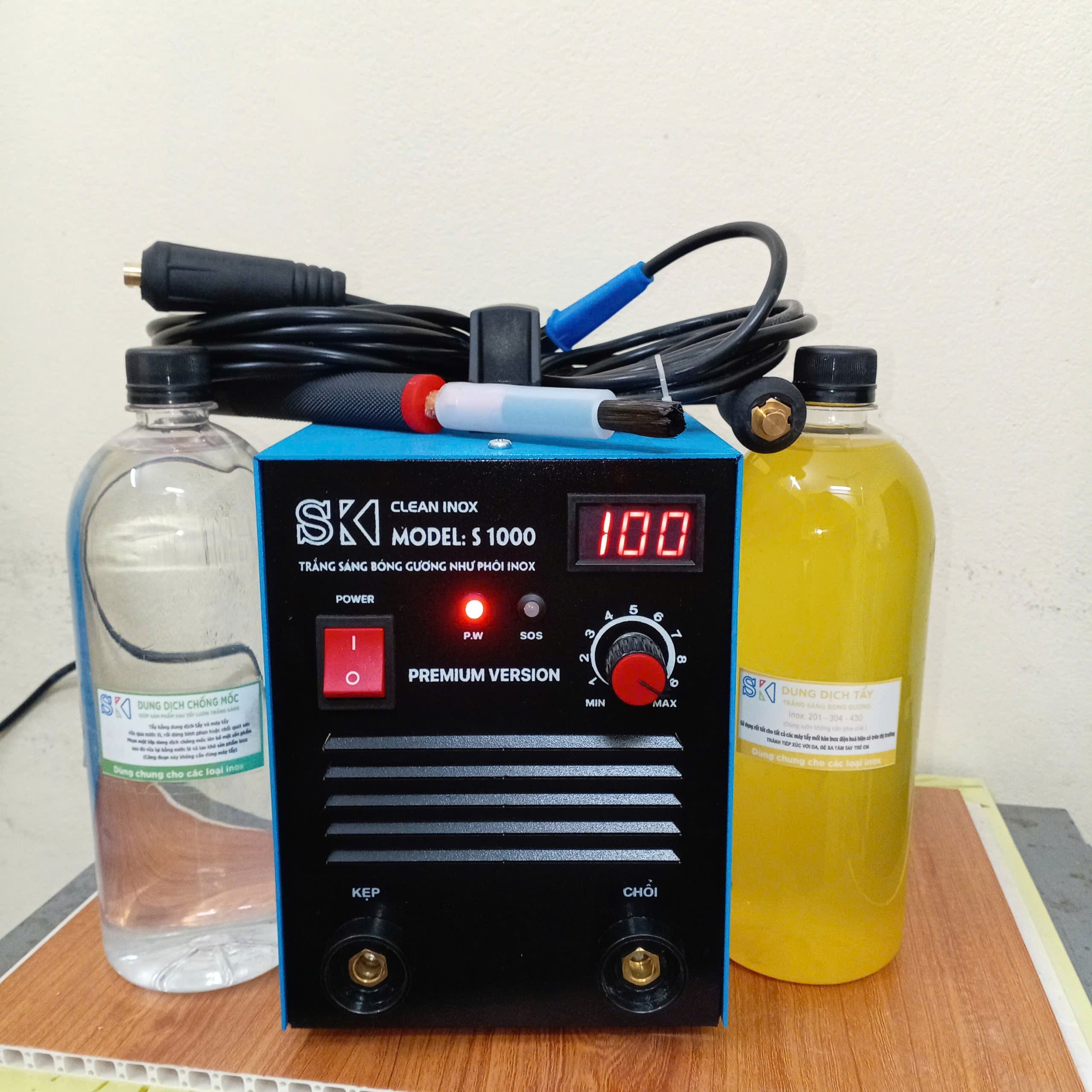 Máy tẩy mối hàn inox cường độ S1000